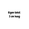tekst 3 cm hoog 