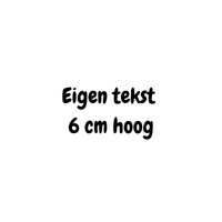 tekst 6 cm hoog