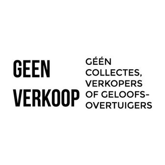 Voordeursticker geen verkoop, geen collectes