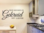 Muurstickerr `Deze keuken is gekruid met liefde`