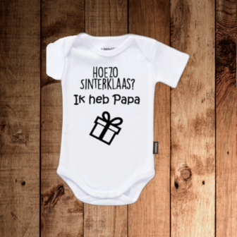 Romper tekst &quot;Hoezo Sinterklaas ik heb papa&quot;