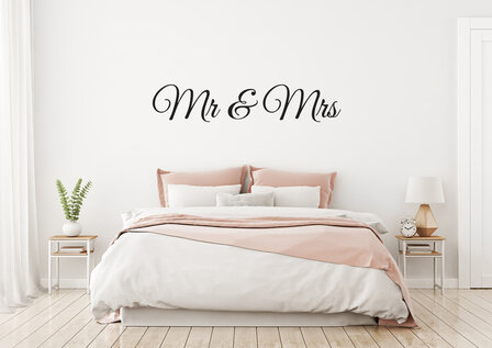 Muursticker Mr &amp; Mrs