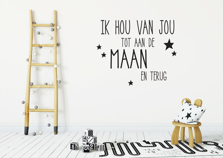 Muursticker Ik hou van jou - Kinderkamer