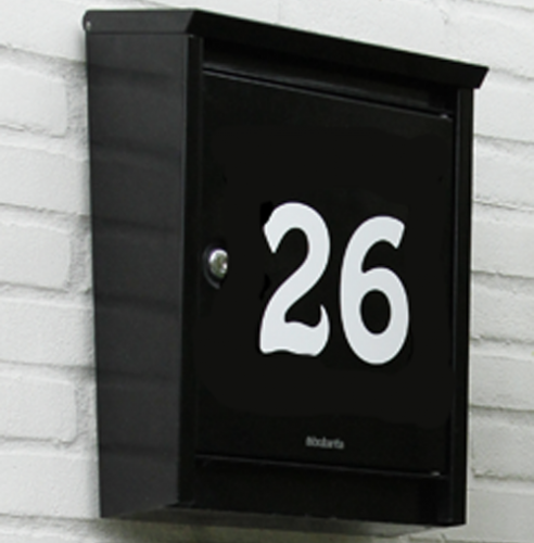 Huisnummer sticker ( kies zelf de en lettertype) -