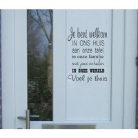 Voordeur sticker "je bent welkom"