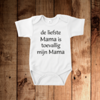 Romper 'De Liefste Mama is toevallig mijn Mama' | Kraamcadeau | Babykleding