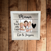 Unieke Gepersonaliseerde 3D Fotolijst 'Mama Jij Bent de Liefste' - Schaduwdoos Cadeau